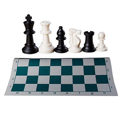 Amerous Chess Set 17" x 17" Roll-up Travel Chess in Carry Tube with Shoulder Strap Easy to Carry for Beginner and Kids