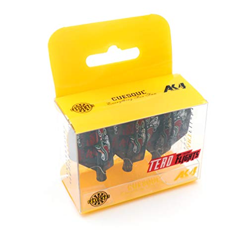 CUESOUL TERO AK4 Dart Flights Standard Shape,Peking Opera Design,Set of 3 pcs - color: Black
