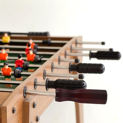PartyKindom Wood Foosball Table Replacement Handles Ergonomic Comfortable Grip Solid Wood Soccer Table Parts Easy to Replace Foosball Handles