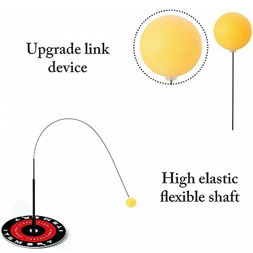 Table Tennis Self-Training Trainer With Elastic Soft Shaft - Portable for Indoor Or Outdoor Use - Training Device Practice Ball Bulk for Children Adult