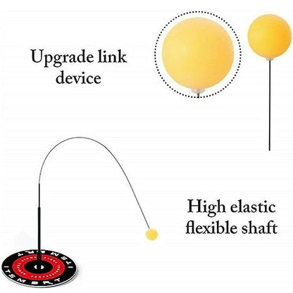 Table Tennis Self-Training Trainer With Elastic Soft Shaft - Portable for Indoor Or Outdoor Use - Training Device Practice Ball Bulk for Children Adult