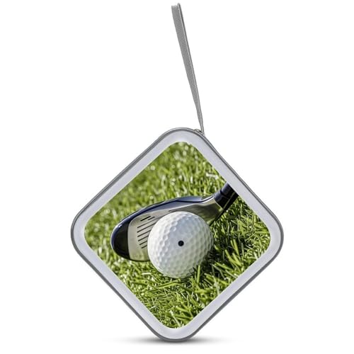 Golf Ball CD Case 40 Discs Heavy Duty Bag Binder Storage Booklet Album Portable DVD CD Case Holder for Car Sturdy Hard Plastic Disc Cases for Home Office Travel