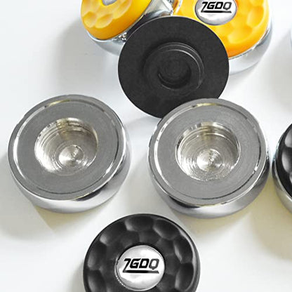 Shuffleboard Pucks/Shuffleboard Sand Wax, Shuffleboard Accessories Suitable Shuffleboard Pucks Game - style: 2x14oz+2-1/4‘’58mm(black+yellow)