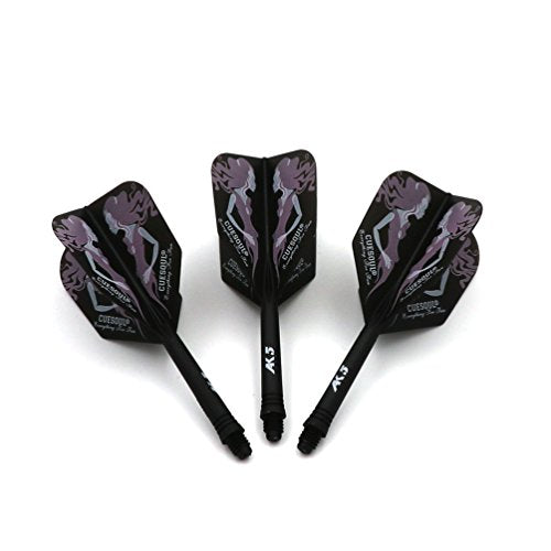 CUESOUL ROST Integrated Dart Shaft and Dart Flight Standard/Slim/Diamond/Big Wing/Tear/Diamond - color: 21mm-Big Wing Shape-Green Sexy Girl