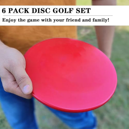 Disc Golf Mid Range Flying Golf Discs Set of 6 for Beginners DIY Your Discs - style: Mid range