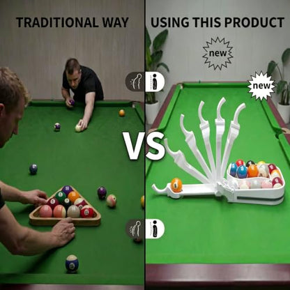 3D Printed Precision Pool Ball Rack: Professional Billiards Training Tool for Perfect Ball Placement, Fast Setup, Portable Design with Complete Maintenance Kit (Screwdriver/Rubber Bands) - color: black