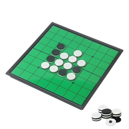 Mini Reversi (Othello) Board Game Set -7.8”, Magnetic Travel Folding Game, Family Fun Game/Gift for Kids (Mini Right Angle Style) - style: Mini Right Angle Style