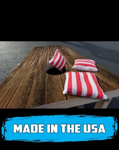 PartyToss Cornhole Boards/Bean Bag Toss Game Set w/Optional LED Lights & Graphics - Choose Your Model - color: Rustic Wood