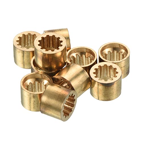 PATIKIL Brass Pool Cue Ferrules, Billiard Cue Tips Replacement Repair Tool for Snooker Cue Stick - size: 10mm