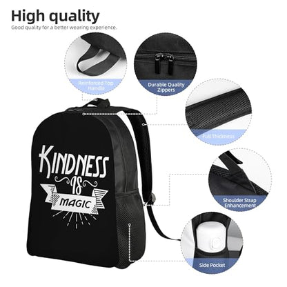 Kindhess Is Magic World Kindhess Day Inspirational Quote About Kindness Inspirational Backpacks For Men Women Book Bag Travel Hiking Camping Work Lightweight - color: Ye23