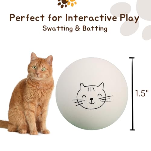 Cloverjoyed Ping Pong Balls for Cats, 6 Pack, Enrichment Toys, Cat Lovers Gift Ideas, Ball Pits, Bouncy