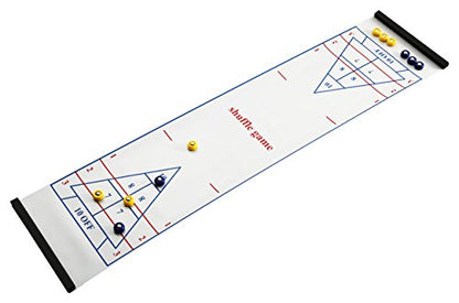 Fairly Odd Novelties Tabletop Shuffleboard Compact Portable Mini 0.87 Lb Travel Family Board Game, White
