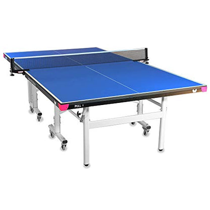 Butterfly Easifold DX 22 Table Tennis Table - 3 Year Warranty Ping Pong Table - 10 Minute Quick Assembly - Folding with Wheels - Compact Storage Ping Pong Table - color: 22mm Blue