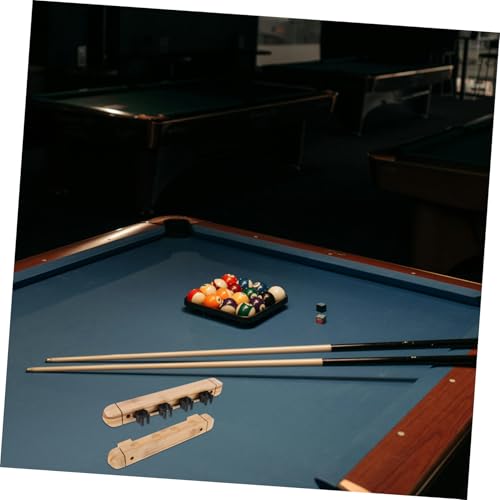 POPETPOP 1 Set Wall Mounted Solid Wood Pool Cue Rack Billiard Stick Holder Organizer Elegant Roman Design for Home Clubs Bars Efficient Storage for Pool Accessories