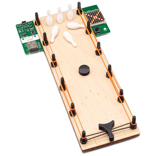 Pushes, Pulls & Pins: Build-Your-Own STEAM Bowling Game – DIY Forces & Motion STEM/STEAM Kit for Kids Ages 6+ | Learn Beginner Coding with Sensors, Lights & Sound | Fun STEM Gift for Boys & Girls