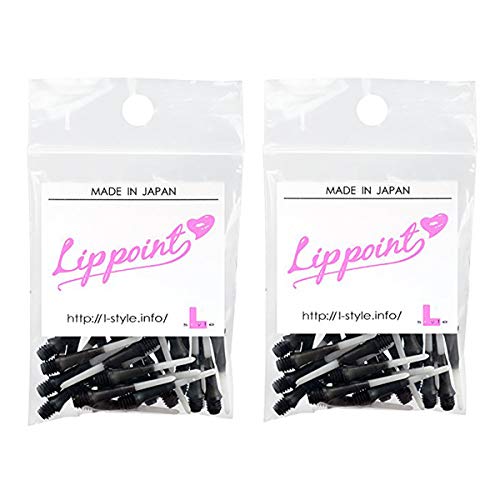 Lstyle Dart Tips: Original Lippoint - Soft Tip Dart Points - 2BA Thread - Regular Length - 2 Tone Black 2 Pack - color: Black 2-Tone