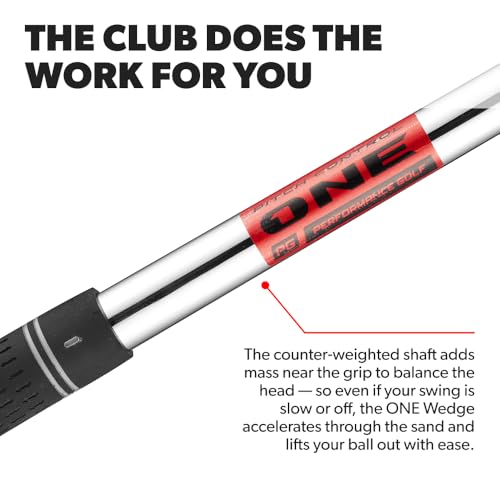 Performance Golf ONE Wedge | Accelerates The Club Through Any Lie | Solid Shots | No Chunking | Gets You On The Green in One Shot - size: Left, style: 56 Degrees