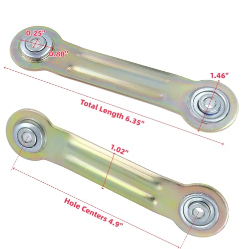 6.35 Inches Glider Bearing Arm Bracket 4Pcs, 4.9 Inches Centers, Yellow | Doule-sealed Ball Bearing, Smooth Movement, Glider Bearing Arm Bracket Set for Patio Bench Chair, Easy Rocker Repair - color: Yellow, size: L 6.35" x 4.9" Centers