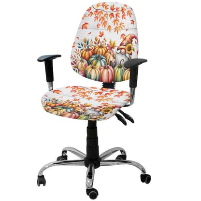 Savannan Office Chair Cover, Ombre Pumpkin Thanksgiving Leaf Protective Stretch Elastic Universal Cover for Desk Task Chair,Computer Rotating Chair 1 Pcs Maple Leaves Retro Board