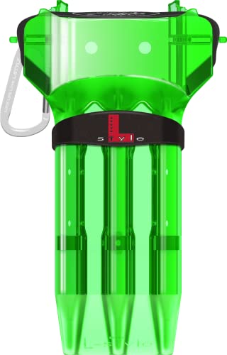 L-style Dart Case: Krystal One Hard Shell Dart Set Holder for Soft Tip and Steel Tip - Green