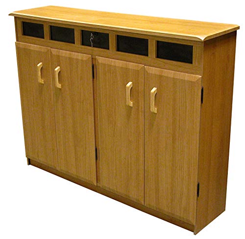 Venture Horizon Top Load Media Cabinet - Oak - color: Oak-finish