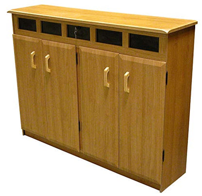 Venture Horizon Top Load Media Cabinet - Oak - color: Oak-finish