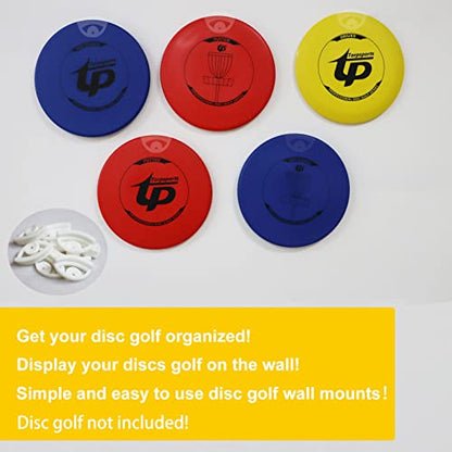 PIAOLGYI Disc Golf Mounts Display Holder Hanger Accessory Compatible with Disc Dolf Discs,10 PCS - color: white