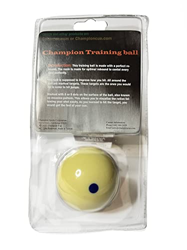 Champion 2-1/4" Billiard Practice Training Pool Cue Ball - color: 6 Blue Dot