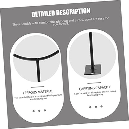 SUPVOX 1set Wall-Mounted Storage Rack for Basketball Football Rugby Space-Saving Display Stand Black Holders and Screws for Easy Installation