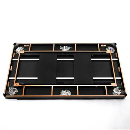 Billiards Table, Portable Foldable Space-Saving Table, Pool Table,Billiard Table Set Includes Balls, Cues, Chalks and Brush, Perfect for Family Game Room,Adult Rrec Room - color: Green
