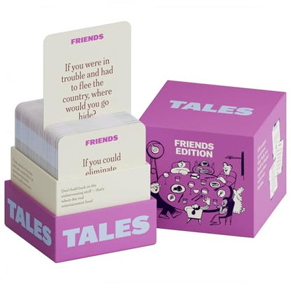 TALES 150 Conversation Cards, Friends Edition, Fun Friend Games for Adults, Teens, Kids, Perfect for Parties, Game Nights, Gifts & Gatherings, Conversations with Friends, Meaningful Connections - color: Friends Edition