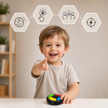 tingbowie Memory Game Handheld Electronic Toy, Color Memorizing with Lights and Sounds