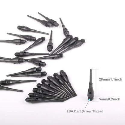 Soft Dart Tips 2BA Thread Plastic Soft Tip Soft Dart Tips Replacement Dart Accessories for Dartboard Darts - size: 100PCS