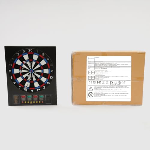 DYRABREST Electronic Dartboard Set with Automatic Scoring, LED Display Voice Prompt, Wall Mounted Dart Board Game for Home, Party, Office, Bar