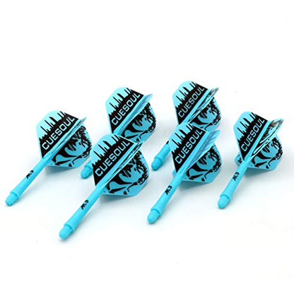 CUESOUL 6 Pieces ROST Integrated Dart Shaft and Flights - color: Shaft Length 28mm-Standard Shape-Blue Cool Man