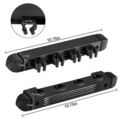 Wall Mounted Billiard/Pool Cue Rack (Black / 4 Cues) - color: Black, size: 4 Cues Holder