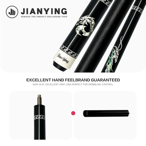 Professional Pool Cue 58" 10.5/12.5mm Tip Maple Shaft 1/2 Joint Ergonomic Grip Billiard Stick for Adults - color: PC23-10.5-set
