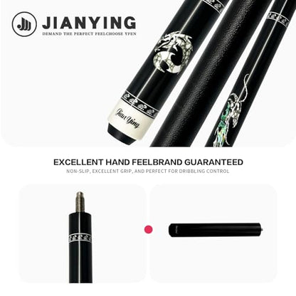 Professional Pool Cue 58" 10.5/12.5mm Tip Maple Shaft 1/2 Joint Ergonomic Grip Billiard Stick for Adults - color: PC23-10.5-set