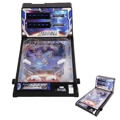 Retro Arcade Machine Pinball Machine for Kids, Tabletop Electronic Pinball Game with Lights and Sounds, Desktop Ball Shooting Toy for Adults Birthdays