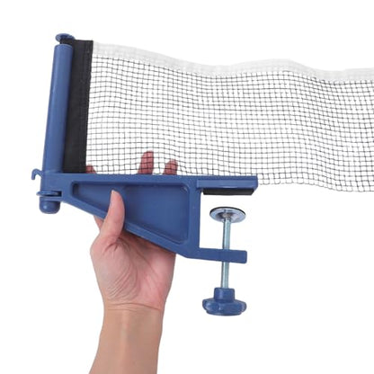 GANAZONO Thickened Telescopic Table Tennis Net and Post Set Heavy Duty Mesh with Plastic Frame Easy Installation for Indoor Outdoor Standard Paddle Tables Portable Replacement for Training