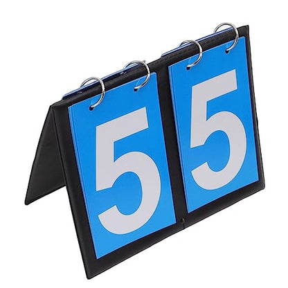 Fdit Digit Flip Scoreboard Portable Tabletop Score Keeper with Large Numbers Water PU Material for Basketball Football Volleyball Sports