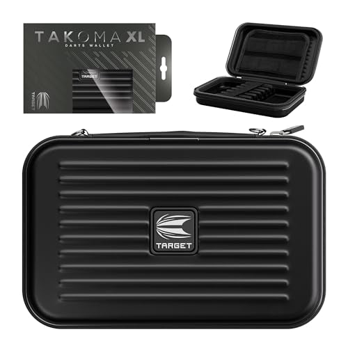 Target Darts Takoma XL Darts Wallet Case, Black – Holds 6 Darts, Protective EVA Holder with Double Zip Lock Pouches – Professional Dart Accessories - color: Black