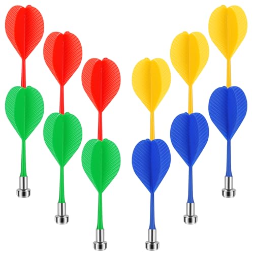 Accmor Magnetic Darts, Magnetic Darts Replacement for Magnetic Dartboard - color: 12 Pack-Red, Blue,Yellow, Green