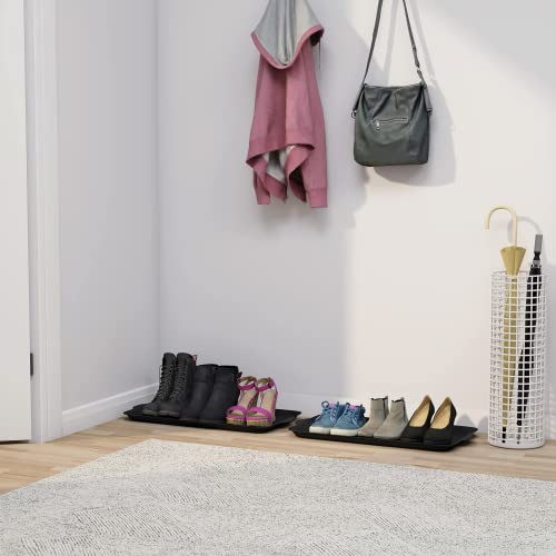 Matace 3 Pack Rubber Small Boot Tray for Entryway,Boot Mat,Shoe Tray,Shoe Mat for Indoor and Outdoor Use, 27.95"x 15.74" (Pack of 3) - size: 29.5"L x 15.7"W x 1.2"Th (Pack of 3)