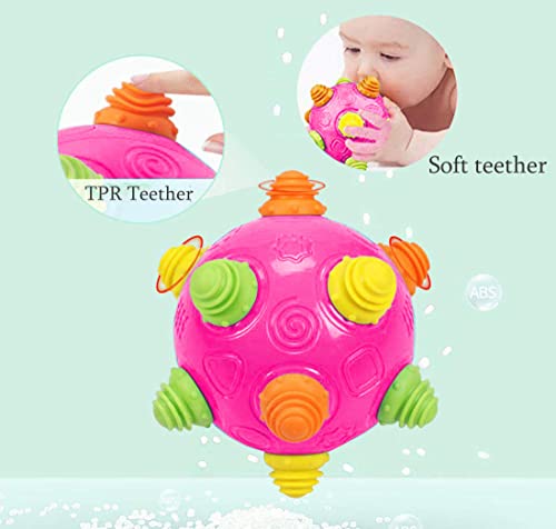 Toddler's Music Dancing Shake Ball - Move, Crawl, Bounce, Sensory Learning for Kids and Babies, Fun Gift for Both Boys and Girls - color: red