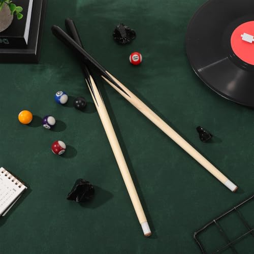 Wooden Mini Pool Cue Sticks 2pcs Short Billiard Cue for Boys and Girls Pool Sticks for Tight Space Sports Accessory Beginner Friendly
