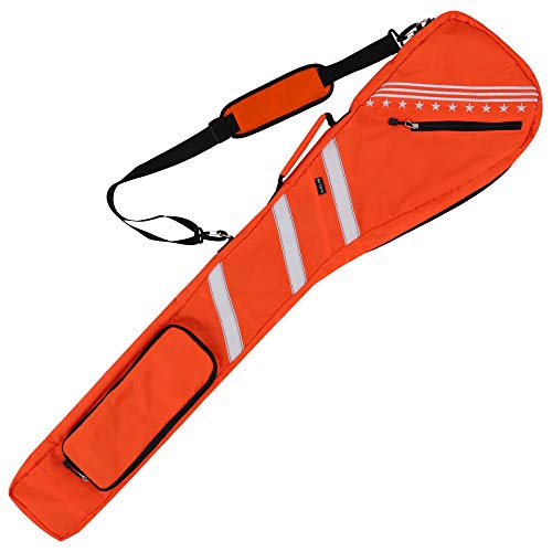 Big Teeth Golf Sunday Bag, Small Golf Bag Lightweight, Par 3 Golf Bag for A Few Clubs Driving Range, Practice with Carry Shoulder Strap Foldable Multi-Colour - color: Orange