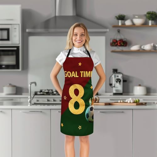 Manfei Baseball Kids Kitchen Apron - color: Red
