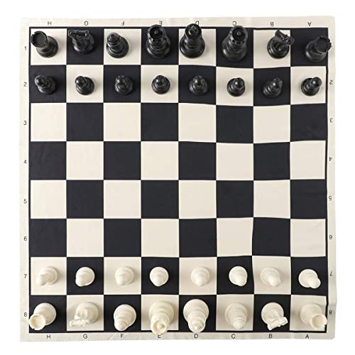 HOLYKING Portable Compact Travel Chess Set 15.7'' No-Wrinkle Fabric Chessboard, Rollup and Easy Carry, Lightweight Chess Game for Kids Adults Beginners - size: 15.7 Inches