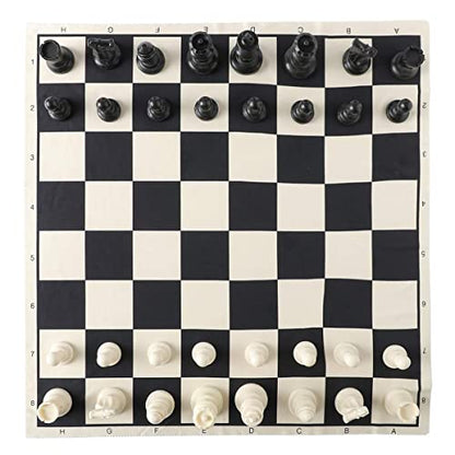 HOLYKING Portable Compact Travel Chess Set 15.7'' No-Wrinkle Fabric Chessboard, Rollup and Easy Carry, Lightweight Chess Game for Kids Adults Beginners - size: 15.7 Inches